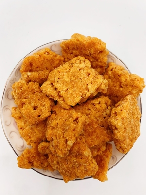 লবণযুক্ত ডিমের হলুদ শুকনো মাংসের ফ্লস আঠালো চালের ক্র্যাকার মিশ্রণ সমৃদ্ধ এবং মৃদু গন্ধযুক্ত ক্রিস্পি চাল ভাজা চালের ক্রাস্ট গুওবা