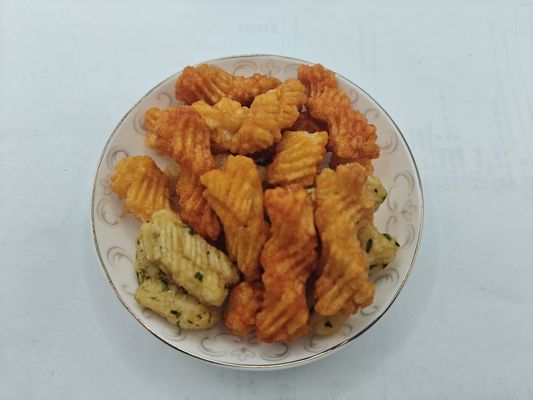 সামুদ্রিক রসুন এবং সয়া সস স্বাদ মিশ্রণ সঙ্গে মিশ্রিত রাইস ক্র্যাকার