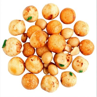 স্পিসি রাইস ক্র্যাকার পেঁয়াজ মিশ্রণ ক্রাঞ্চি এশিয়ান স্ন্যাকস গ্লুটেন মুক্ত ভেগান পার্টি মঞ্চ