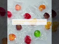 রঙিন স্বতন্ত্রভাবে প্যাকেজ করা স্বাস্থ্যকর ফলের স্বাদযুক্ত গাম্মি মিষ্টি